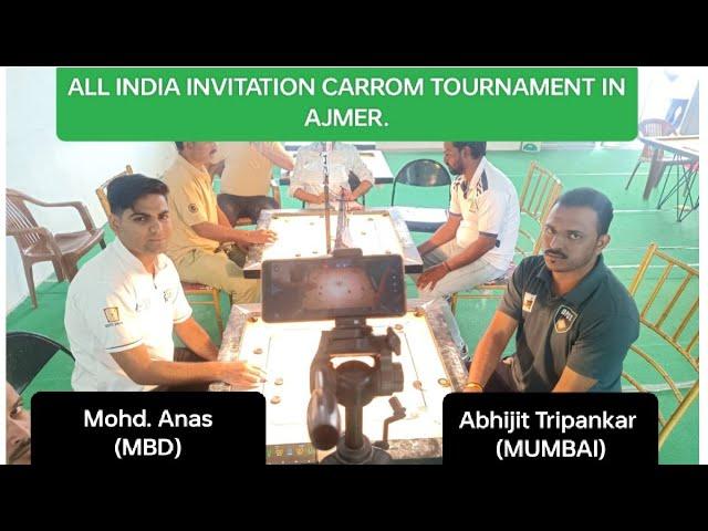 Abhijit Tripankar(Mumbai)  Mohd Anas(MBD) ALL INDIA INVITATION CARROM TOURNAMENT IN AJMER.