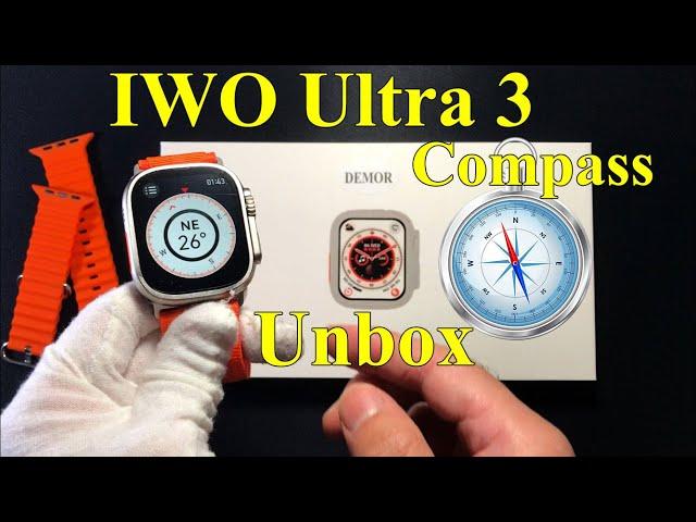 IWO Ultra 3 DEMOR IWO Watch Ultra 3 Smart Watch Series 8 49mm Compass NFC Smartwatch Unboxing Review