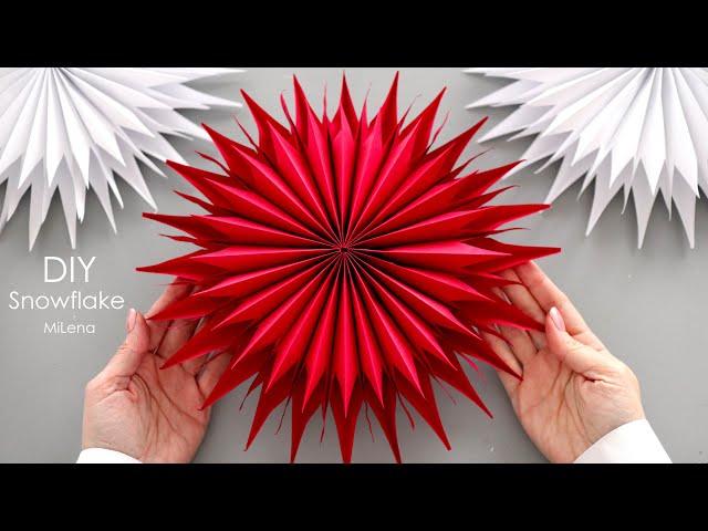 БОЛЬШАЯ ОБЪЕМНАЯ СНЕЖИНКА ИЗ БУМАГИ ️ 3D PAPER SNOWFLAKE ️