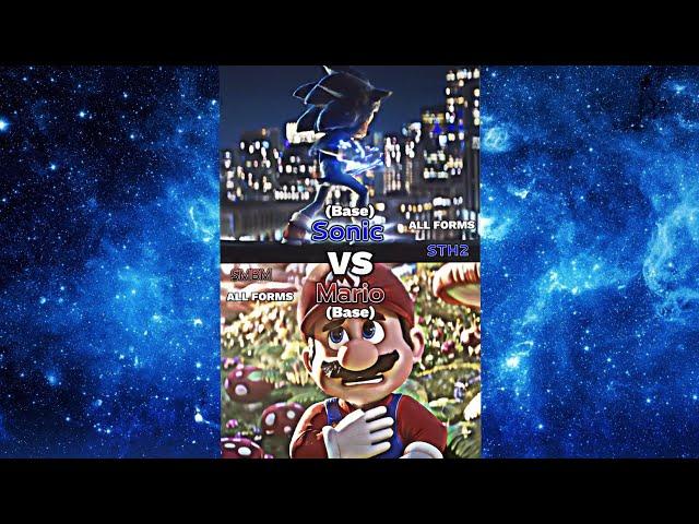 Mario (Movie) Vs Sonic (Movie) (All Forms)