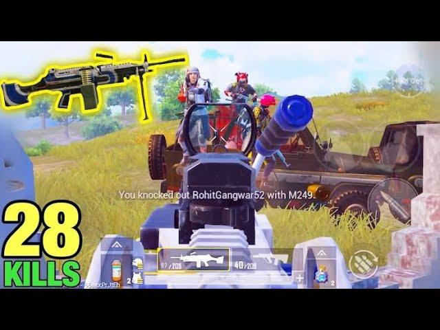 1v4 Clutch with M249 | Battlegrounds Moblie india | #shorts #shorts #pubgmobile #bgmi #vinitislive