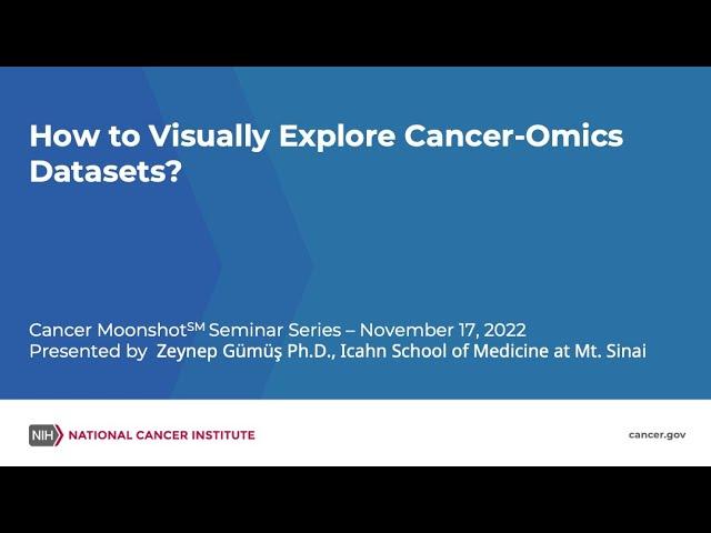 How to Visually Explore Cancer-Omics Datasets?