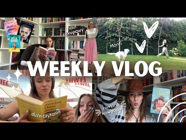 WEEKLY READING VLOG  romans kowbojski, haul ubraniowy, dużo czytania 