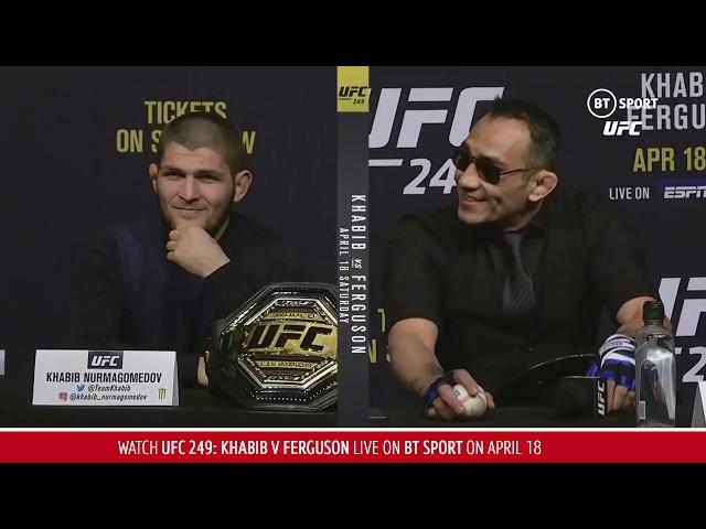 Full UFC 249 press conference with Khabib Nurmagomedov and Tony Ferguson