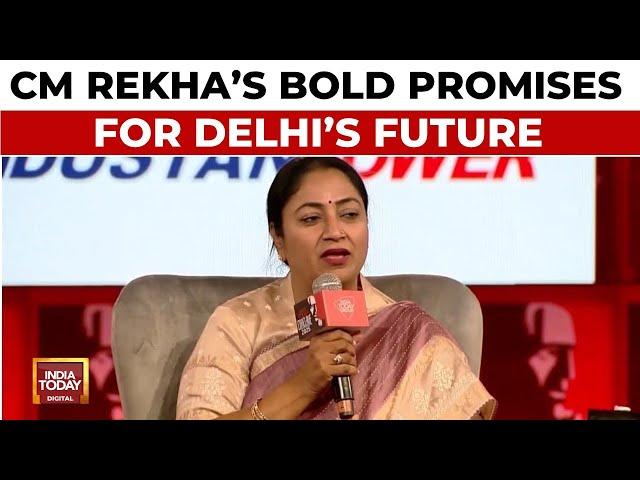 Delhi CM Rekha Gupta Promises Clean Yamuna  And Reduction In Landfills At India Today Conclave 2025