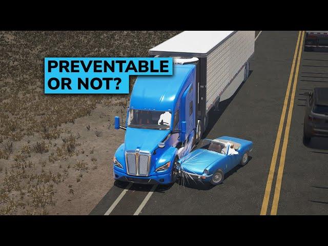 Aggressive truck driver vs angry motorist. Was this accident preventable?