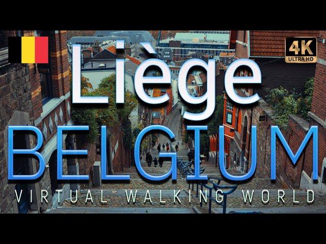 Liège. Belgium | Virtual Walking World present famous city in Belgium | Amazing atmosphere (ASMR)