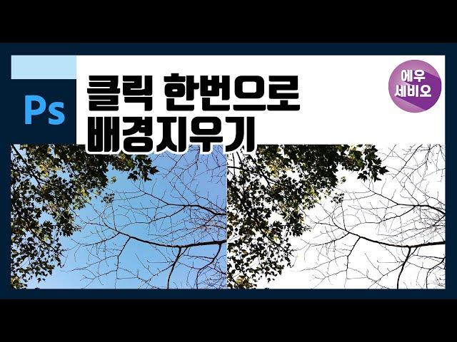 포토샵 강좌 _ 클릭한번으로 배경지우기