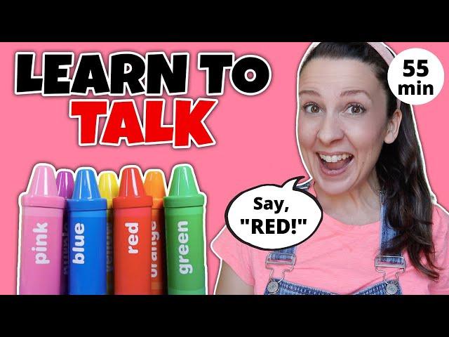 Learn To Talk - Toddler Learning Video - Learn Colors with Crayon Surprises -  Speech Delay - Baby