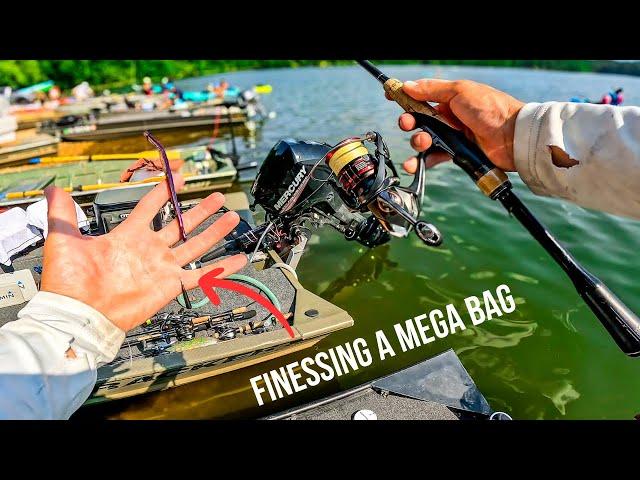 Partial Weight DQ HURTS In Jon Boat Fishing Tournament || Catching STACKS Of Bass Finesse Fishing