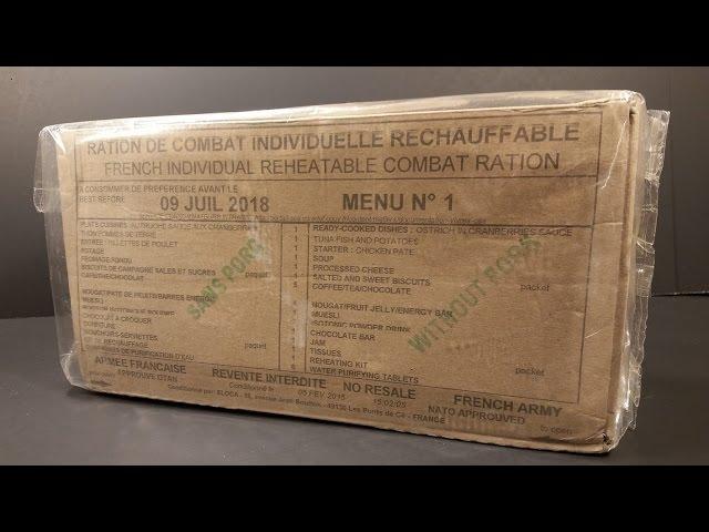 2015 French RCIR Ostrich & Cranberry Sauce 24 Hr Ration MRE Review Military Combat Food Tasting