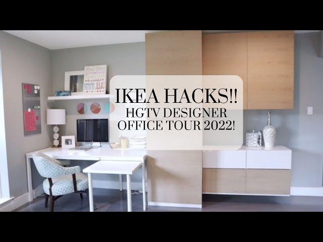 IKEA HACKS!  HGTV Designer OFFICE TOUR 2022!! Easy Design TRICKS for small spaces!