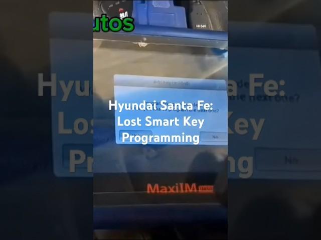 Programming a Hyundai Santa Fe Smart Key - Lost Key Programming