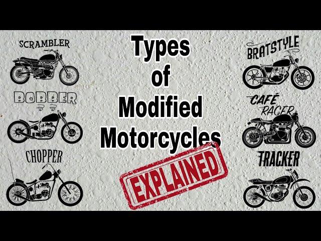 Types of Modified Motorcycles Explained | Bobber, Chopper, Scrambler, Café, Brat & Tracker explained