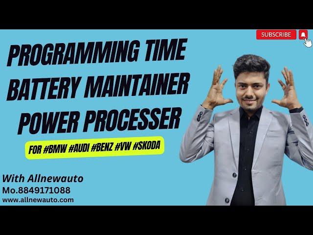 Programming Time Battery Maintainer Power Processer for #BMW #AUDI #Benz #VW #Skoda