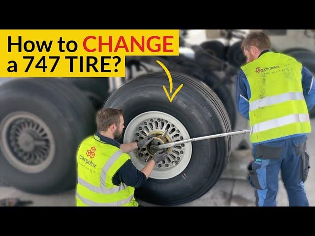 How to change an AIRPLANE TIRE in 15 MINUTES! Explained by CAPTAIN JOE