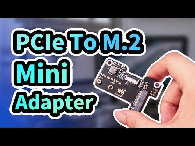 PCIe To M.2 Mini adapter for Raspberry Pi 5, Support NVMe Protocol M.2 Solid State Drive, Pi 5 NVMe
