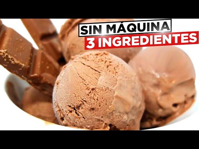 3 ingredientes para un HELADO de CHOCOLATE irresistible: sin maquina heladera ni huevo! 