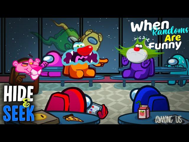 Oggy And Jack Playing Funny HIDE AND SEEK With Randoms in Among us[PART-3]