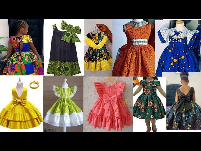 belle robe pour enfant fille en pagne africain