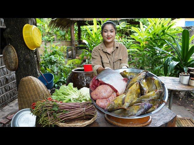 Market show and cooking: Have you ever cooked these fish before? - Yummy river fish cooking