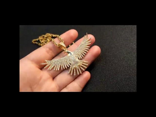 Bling Jewelz | Soaring Eagle Pendant | 14k Gold Hip Hop Jewelry