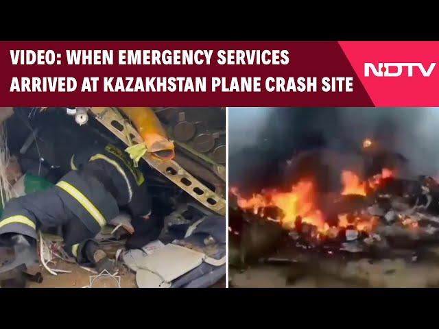 Azerbaijan Plane Crash | Bodycam Footage Of Emergency Services Arriving At Plane Crash Site