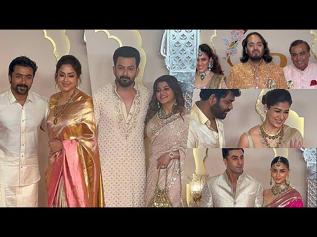 Prithviraj Sukumaran | Surya & Jyothika| Nayanthara | Alia Bhat At Mukesh Ambani Son Marriage