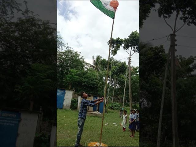 Celebrating 76th independence day at Habaspur Primary school ️️️