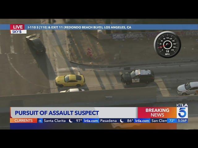 Authorities pursue high-speed driver in L.A. County