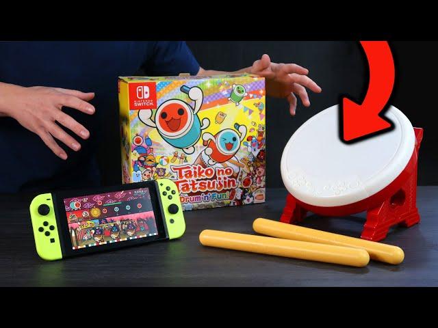 el INCREÍBLE JUEGO del TAMBOR para Nintendo SWITCH  (Taiko no Tatsujin)  Unboxing y gameplay