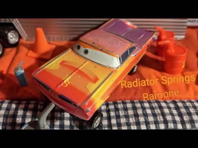 Mattel Disney Cars Diecast Radiator Springs Ramone And Hydraulic Radiator Springs Ramone Exclusive