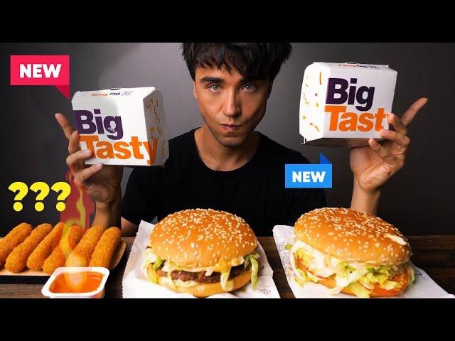 NEW MCDONALDS MEAL, TRYING THE NEW BIG TASTY BACON BURGER & NEW BIG TASTY CHICKEN | McBang ASMR