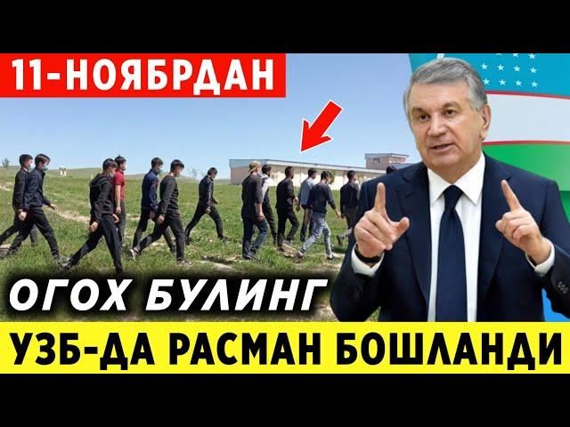 ШОШИЛИНЧ! УЗБЕКИСТОНДА 1-НОЯБРДАН БАРЧА ОТА ОНАЛА ОГОХ БУЛИНГ..