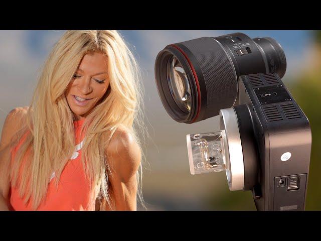 Samyang 135mm f1.8 lens, Neewer Q4 flash - stunning portrait photography on a budget