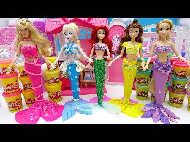 Princess Clay Mermaid Costume Dress UP Doll DIY, Crafts