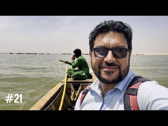 Life on Boats in Pakistani Village | Manchar Lake | Sindh Solo Bike Tour | Story 21 | YK VLOG