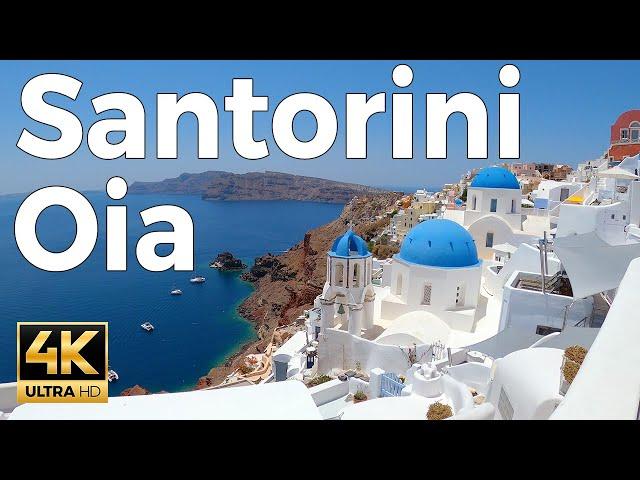 Oia, Santorini Walking Tour (4k Ultra HD 60fps) – With Captions