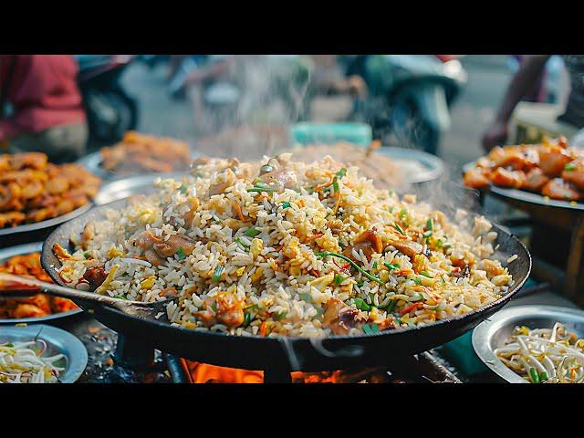 Delicious! Very Crispy Fried Chicken and Pork Rice Sold 500 Servings per day/ Street Food Collection