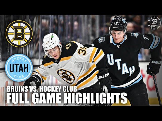 Boston Bruins vs. Utah Hockey Club | Full Game Highlights | ESPN NHL