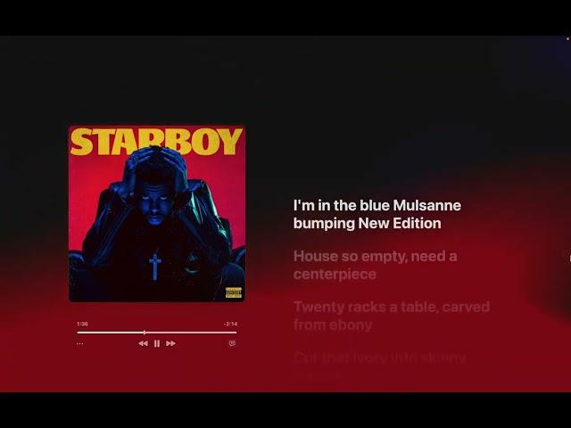 The Weeknd, Daft Punk - Starboy (Lyrics)