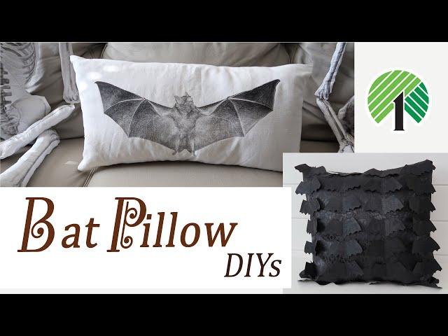 BAT PILLOW DIY / DOLLAR TREE HALLOWEEN PILLOW DIY