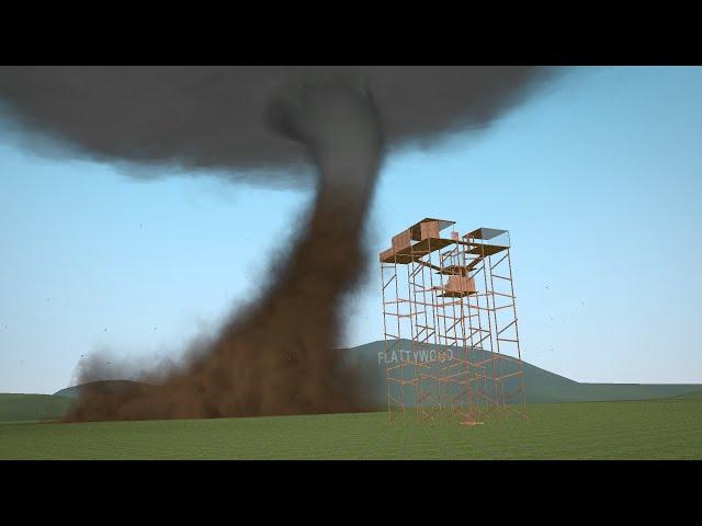 Tornadoes Vs. Destructible Fortress - Garry's Mod Tornado Challenge 9