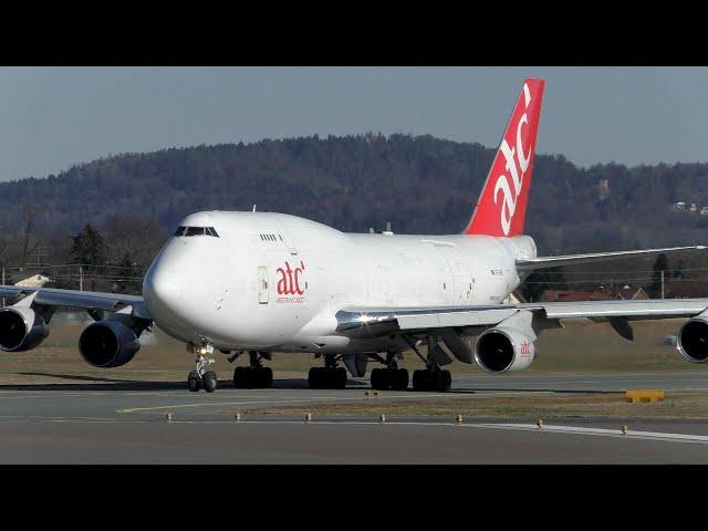 Aerotranscargo Boeing 747 landing and takeoff at Graz Airport | ER-BBC