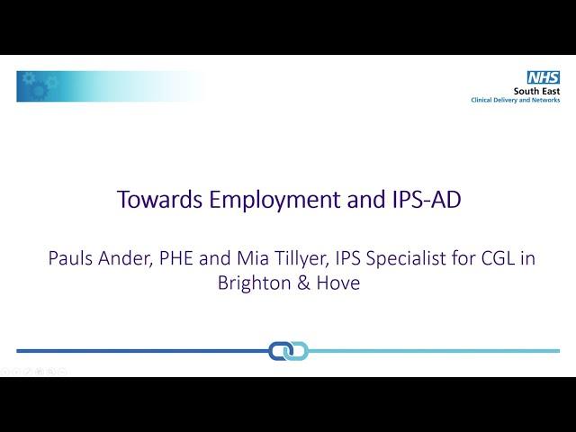 Webinar 15; Homelessness and Roughsleeping towards Employment and IPS AD