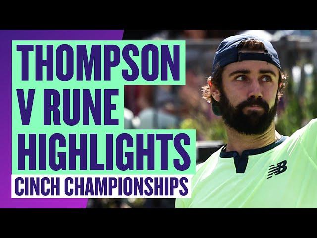 COMEBACK WIN for Thompson! | Highlights - Holger Rune v Jordan Thompson | cinch Championships 2024