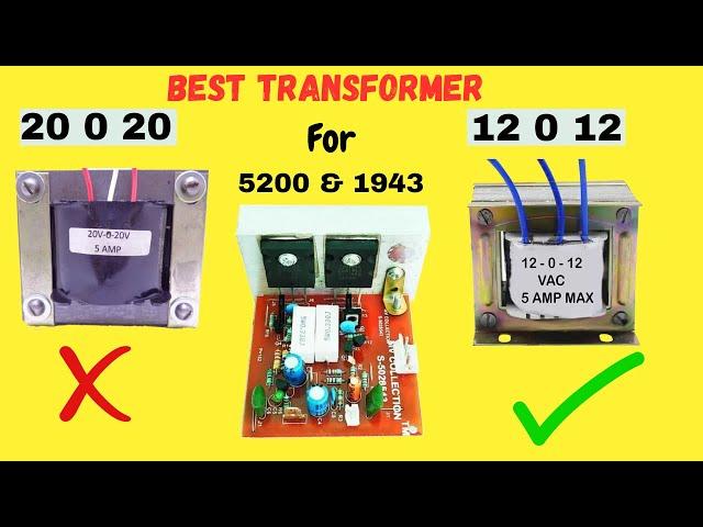 The RIGHT Transformer for a 5200 & 1943 Amplifier Board GAME CHANGER