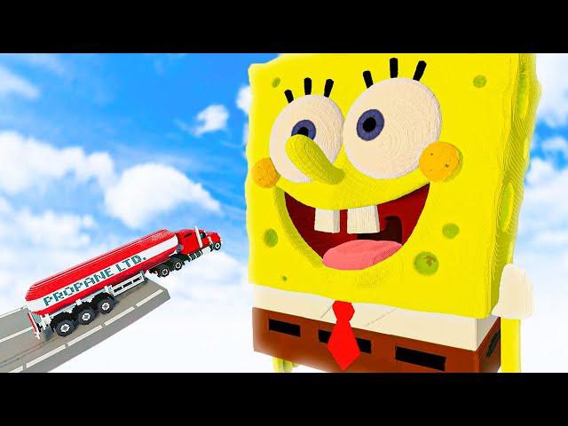 Cars vs SpongeBob SquarePants in Teardown!