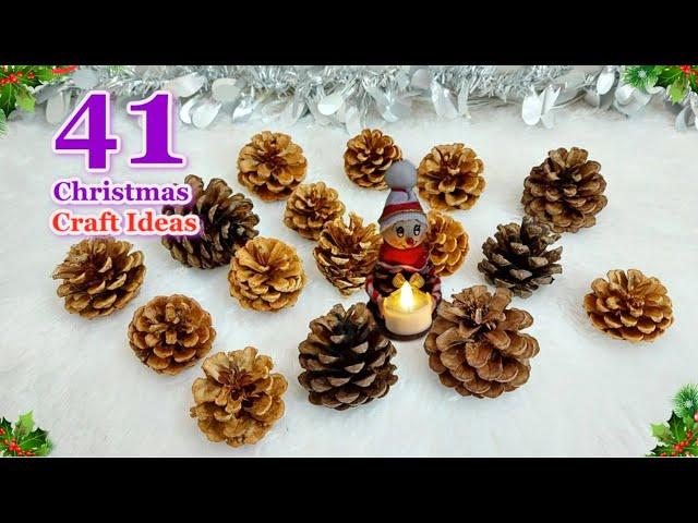 41 Economical Christmas craft idea made with Pine Cone |DIY Affordable Christmas craft idea254