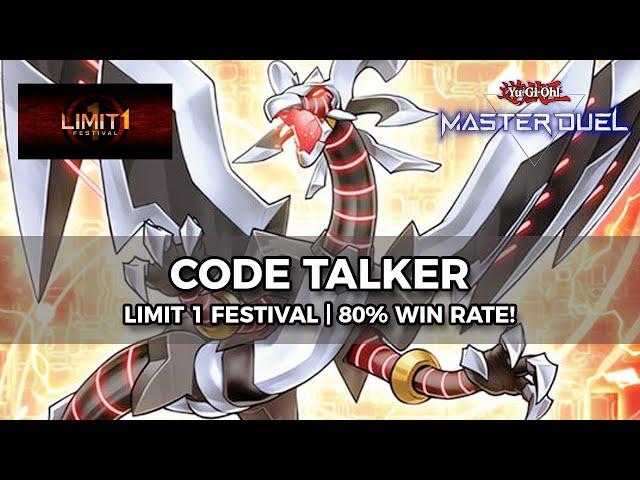 80% Win Rate! Code Talker Destroying Limit 1 Festival 2024 - Yu-Gi-Oh! Master Duel